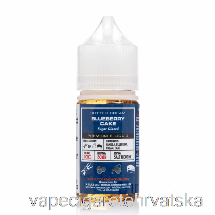 Vape Cigarete Borovnica Kolač - Bsx Soli Serija - 30ml 50mg